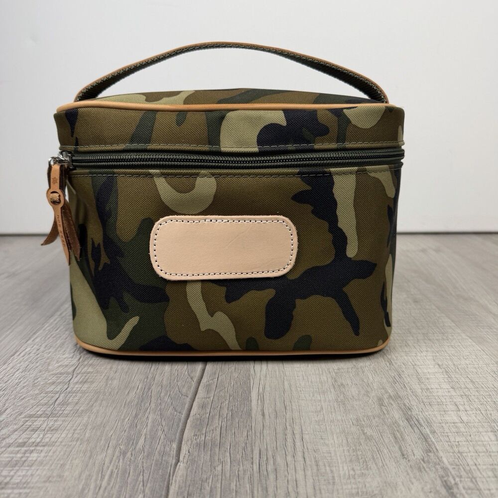 NEW Jon Hart Design Canvas Make Up Case Organizer Green Camo Luxury Western